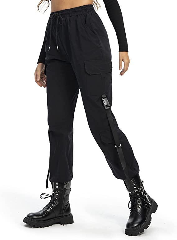 women pants with strap and boots