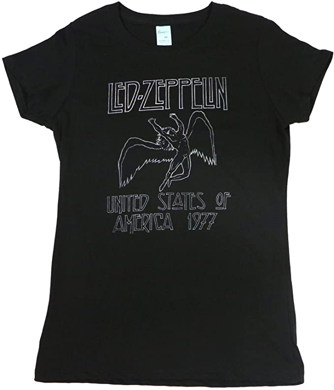 womens black led zeppelin tshirt